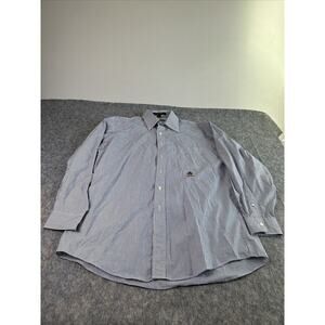 Tommy Hilfiger Shirt Adult 15 1/2 33 Blue Long‎ Sleeve Button Up Casual Mens